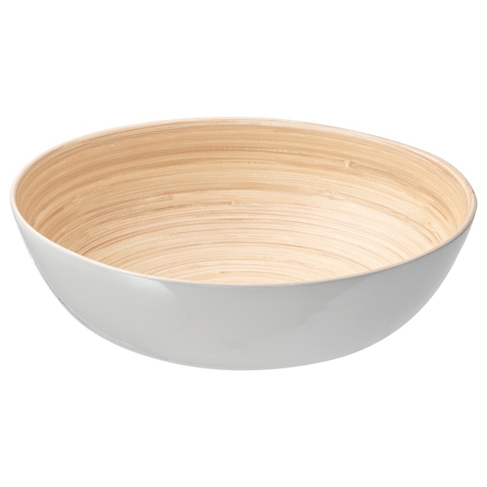 Ikea Rundlig Ikea Serving Bowl, bamboo/white 11 3/4” NEW!